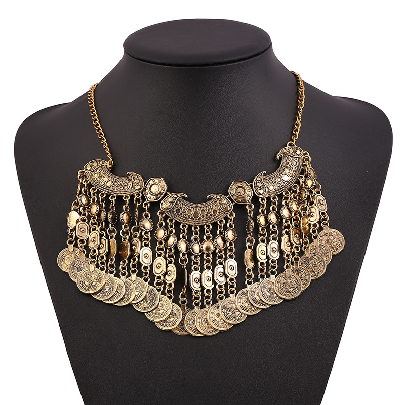 Vintage Coin Statement Necklace