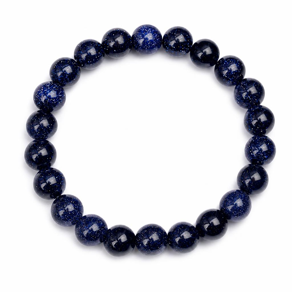 Pulseras de Goldstone azul natural
