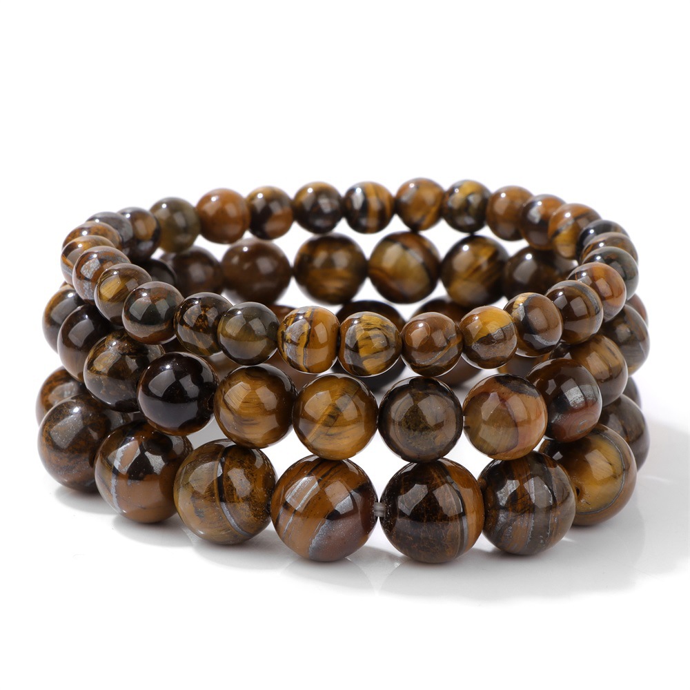 Pulseras de ojo de tigre natural