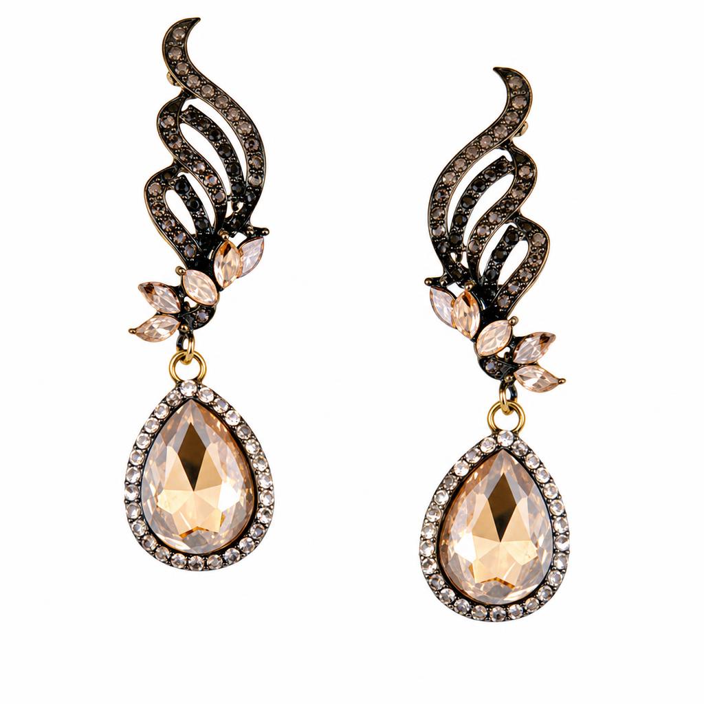 Boucle d'oreille strass