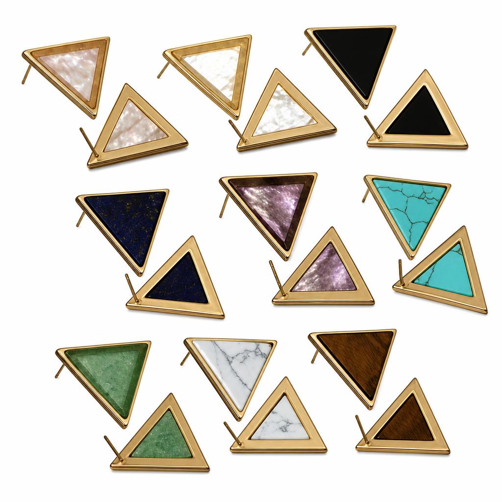 Boucles d'oreilles en pierres précieuses