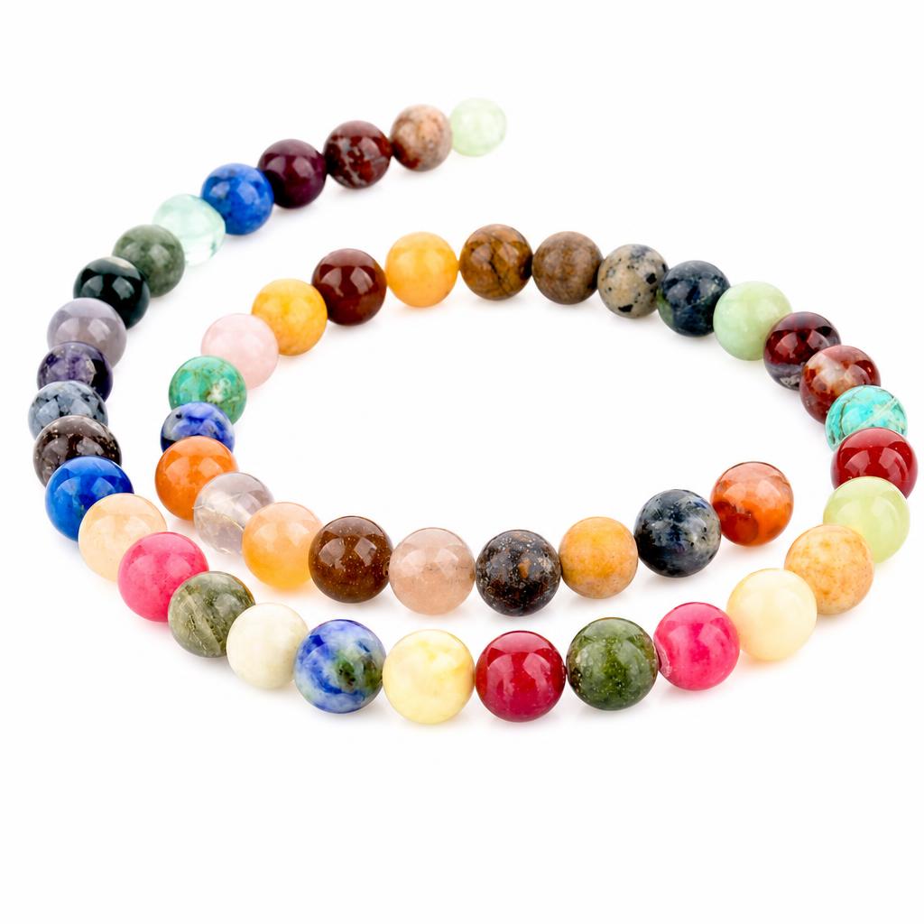 Blandet Gemstone perler