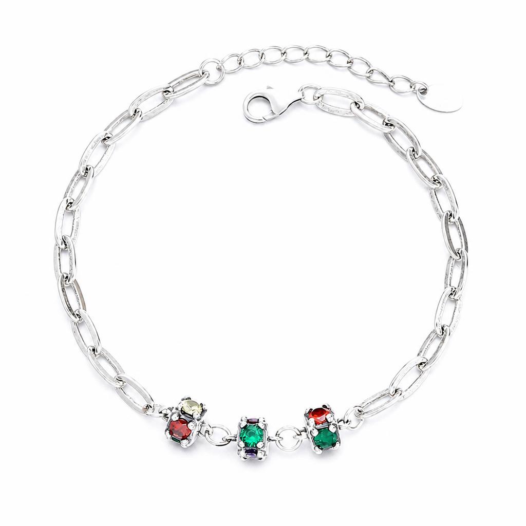Zirkonia-Mikro pflastern Sterlingsilber -Armband
