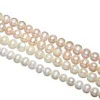 Ziemniakowe koraliki z hodowlanych pereł słodowodnych, Perła naturalna słodkowodna, Naturalne, różne style do wyboru, 10-11mm, otwór:około 0.8mm, sprzedawane na około 15 cal, około 14 cal Strand