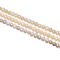 Kartoffel ferskvandskulturperle Beads, Ferskvandsperle, naturlig, flere farver til valg, 5-6mm, Hole:Ca. 0.8mm, Solgt Per Ca. 14.5 inch Strand