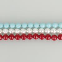 South Sea Shell Pärlor, Rund, fler färger för val, 10mm, Hål:Ca 1mm, 40PC/Strand, Såld Per Ca 16 inch Strand