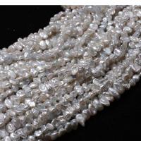 Keishi ferskvandskulturperle Beads, perle, naturlig, du kan DIY, hvid, 5-6mm, Solgt af Strand