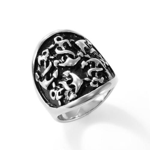 Ring Finger ze stali nierdzewnej, Stal nierdzewna 304, obyty, biżuteria moda & różnej wielkości do wyboru & dla człowieka, oryginalny kolor, sprzedane przez PC