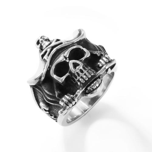 Ring Finger ze stali nierdzewnej, Stal nierdzewna 304, obyty, biżuteria moda & różnej wielkości do wyboru & dla człowieka, oryginalny kolor, sprzedane przez PC