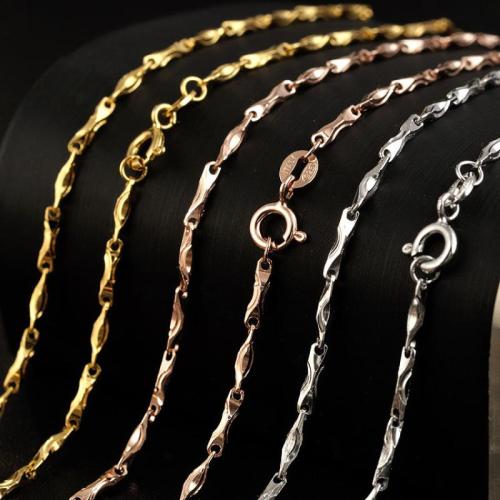 925 Sterling Silver Necklace Chain ingot chain & for woman Sold By PC