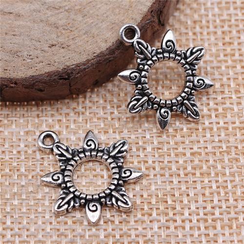 Zinc Alloy Pendants Sun plated DIY & hollow Sold By PC