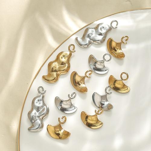 Stainless Steel Pendants 304 Stainless Steel irregular plated DIY Sold By Bag