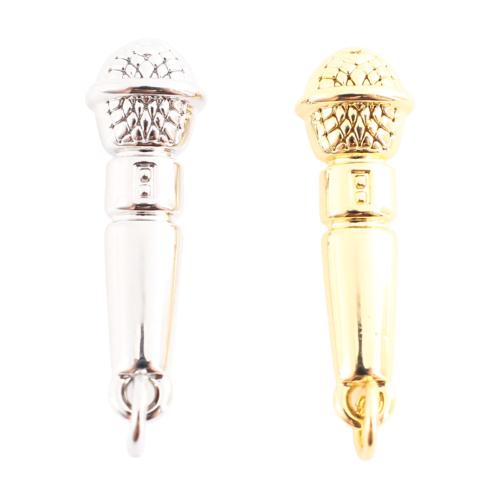 Brass Jewelry Pendants Microphone DIY Sold By PC