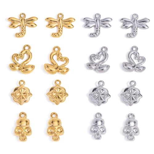 Nerezová ocel Šperky Přívěsky, 304 Stainless Steel, DIY, stříbro, 100PC/Bag, Prodáno By Bag