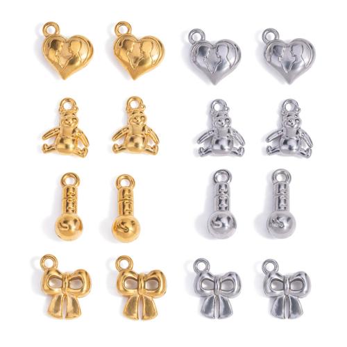 Stainless Steel Pendants 304 Stainless Steel plated DIY Sold By Bag
