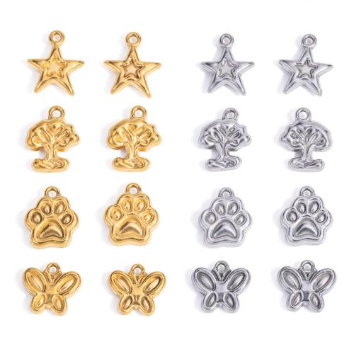 Stainless Steel Pendants 304 Stainless Steel plated DIY Sold By Bag