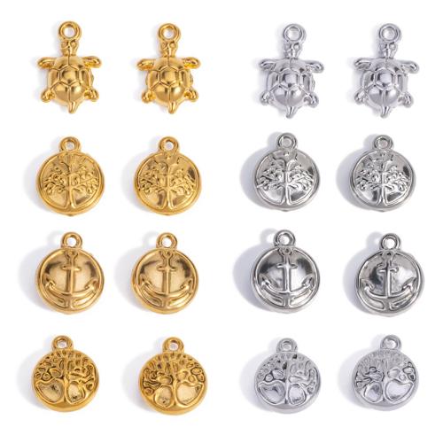 Stainless Steel Pendants 304 Stainless Steel plated DIY Sold By Bag