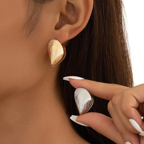 Stainless Steel Stud Earrings 304 Stainless Steel gold color plated fashion jewelry Sold By Pair