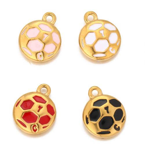 Stainless Steel Pendants 304 Stainless Steel gold color plated DIY & enamel Sold By Bag