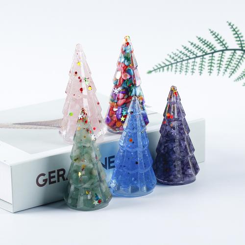 Gemstone Decoration with Sequins & Resin epoxy gel Christmas Tree Sold By PC