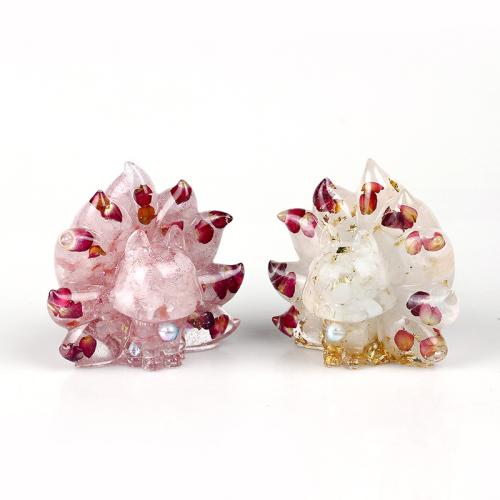 Gemstone Decoration with Dried Flower & Resin epoxy gel Fox Sold By PC
