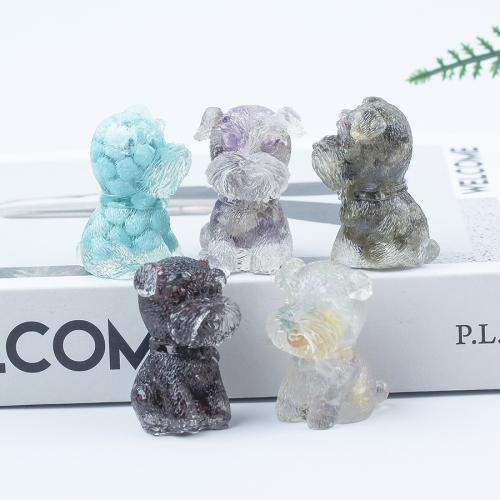 Gemstone Decoration with Resin epoxy gel Dog Sold By PC