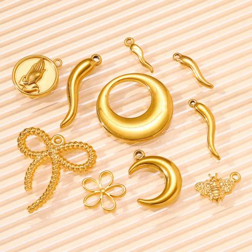 ステンレス鋼ジュエリーペンダント, 304ステンレススチール, ゴールドメッキ, DIY, 金色, 3パソコン/バッグ, 売り手 バッグ