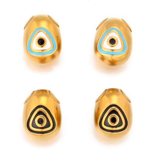 Stainless Steel Pendants 304 Stainless Steel gold color plated DIY & enamel Sold By Bag