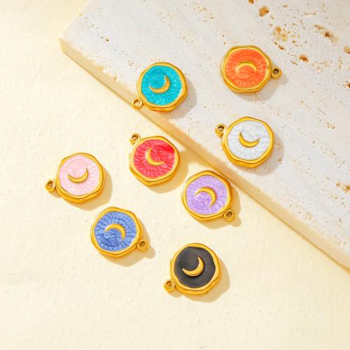 Stainless Steel Pendants 304 Stainless Steel gold color plated DIY & enamel Sold By Bag
