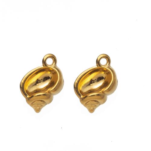 Pendants Jewelry Cruach dhosmálta, 304 Cruach dhosmálta, Conch, DIY, dathanna níos mó le haghaidh rogha, 8.92x4.89x12.12mm, Díolta De réir PC