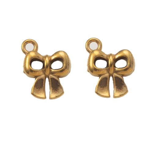 Nerezová ocel Šperky Přívěsky, 304 Stainless Steel, Bowknot, DIY & dutý, více barev na výběr, 11.06x4.57x15.24mm, Prodáno By PC