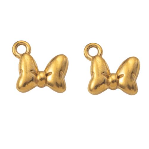 Nerezová ocel Šperky Přívěsky, 304 Stainless Steel, Bowknot, DIY, více barev na výběr, 10.21x3.48x10.74mm, Prodáno By PC