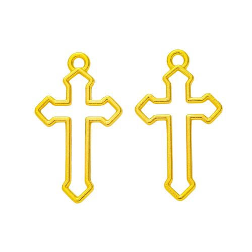 Zinc Alloy Hollow Pendants Cross plated DIY Sold By Bag