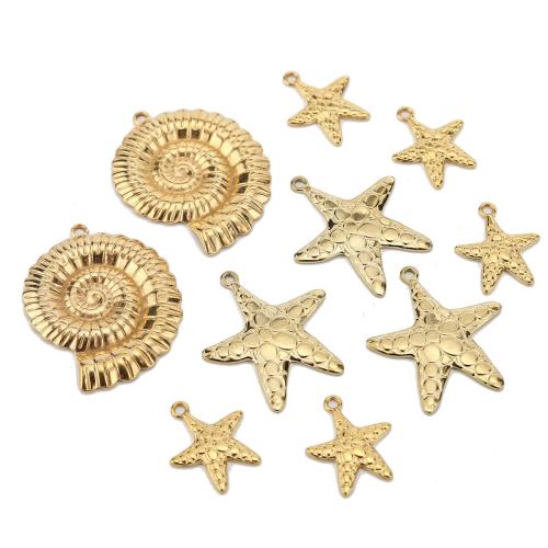 Pendants Jewelry Cruach dhosmálta, 304 Cruach dhosmálta, dath an óir plated, DIY & stíleanna éagsúla do rogha, Díolta De réir PC