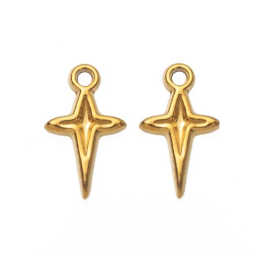 Nerezová ocel Cross Přívěsky, 304 Stainless Steel, Kříž, DIY, více barev na výběr, 7.70x2.64x12.10mm, Prodáno By PC