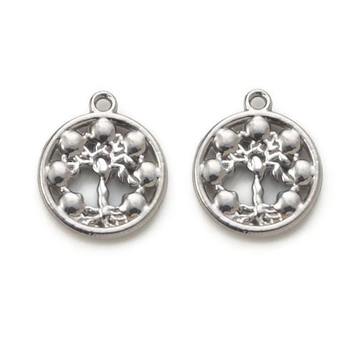 Stainless Steel Pendants 304 Stainless Steel Round DIY & hollow Sold By PC