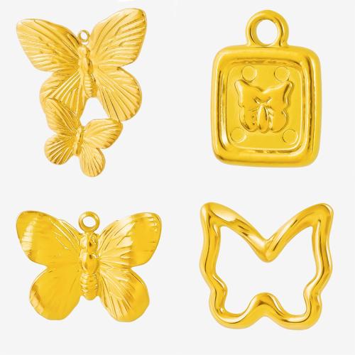 Stainless Steel Pendants 304 Stainless Steel plated DIY Sold By Bag