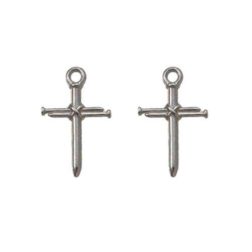 Nerezová ocel Cross Přívěsky, 304 Stainless Steel, Kříž, DIY, více barev na výběr, 9.72x2.16x15.44mm, Prodáno By PC