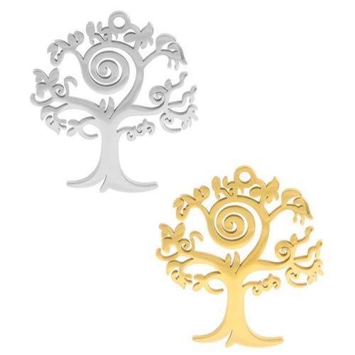 Stainless Steel Pendants 304 Stainless Steel Tree plated DIY & hollow Sold By Bag