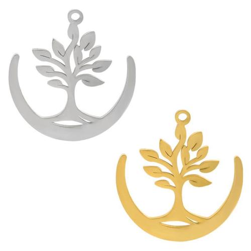 Stainless Steel Pendants 304 Stainless Steel Tree plated DIY & hollow Sold By Bag