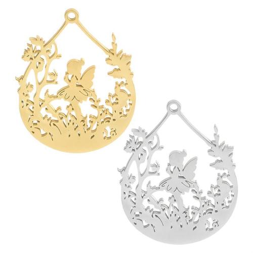 Stainless Steel Pendants 304 Stainless Steel plated DIY & hollow Sold By Bag