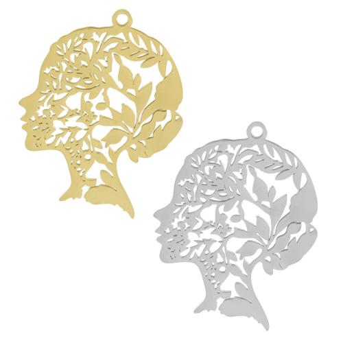 Stainless Steel Pendants 304 Stainless Steel plated DIY & hollow Sold By Bag