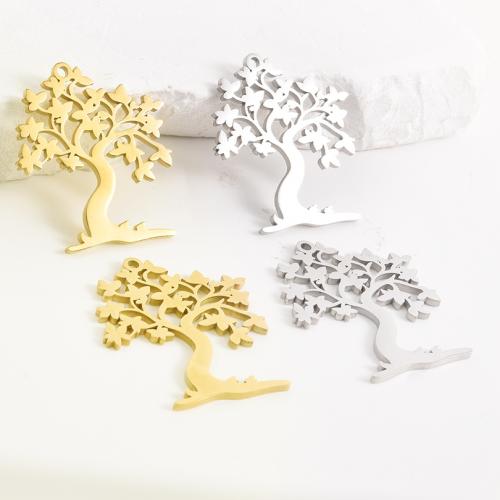 Stainless Steel Pendants 304 Stainless Steel Tree plated DIY & hollow Sold By Bag