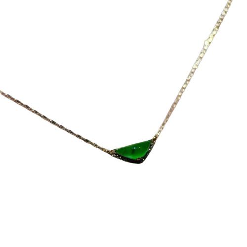 Colar de bronze, cobre, with resina, with 5cm extender chain, banhado, joias de moda & para mulher, comprimento Aprox 40 cm, vendido por PC