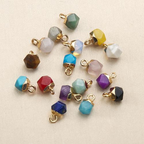 Gemstone Pendants Jewelry Brass with Gemstone plated DIY nickel lead & cadmium free Sold By PC