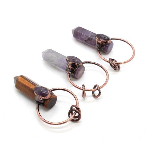 Gemstone Pendants Jewelry Zinc Alloy with Gemstone plated DIY Sold By PC