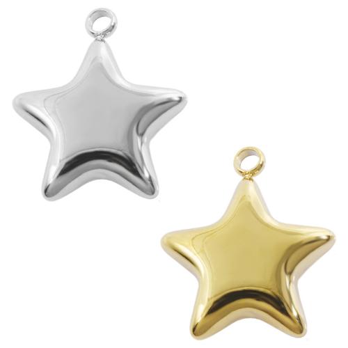 Stainless Steel Pendants 304 Stainless Steel Star plated DIY Sold By Bag