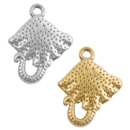 Stainless Steel Animal Pendants 304 Stainless Steel Fish plated DIY Sold By Bag