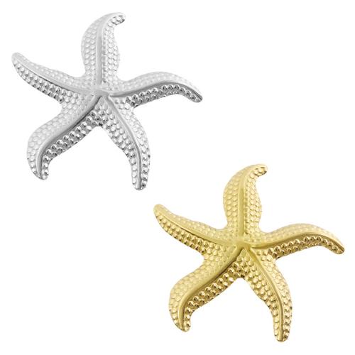 Stainless Steel Animal Pendants 304 Stainless Steel Starfish plated DIY Sold By Bag