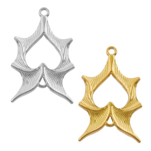 Stainless Steel Pendants 304 Stainless Steel Wing Shape plated DIY & double-hole Sold By Bag
